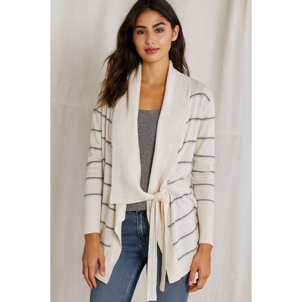 Heartloom Ella Striped Cardigan Side Tie Sweater